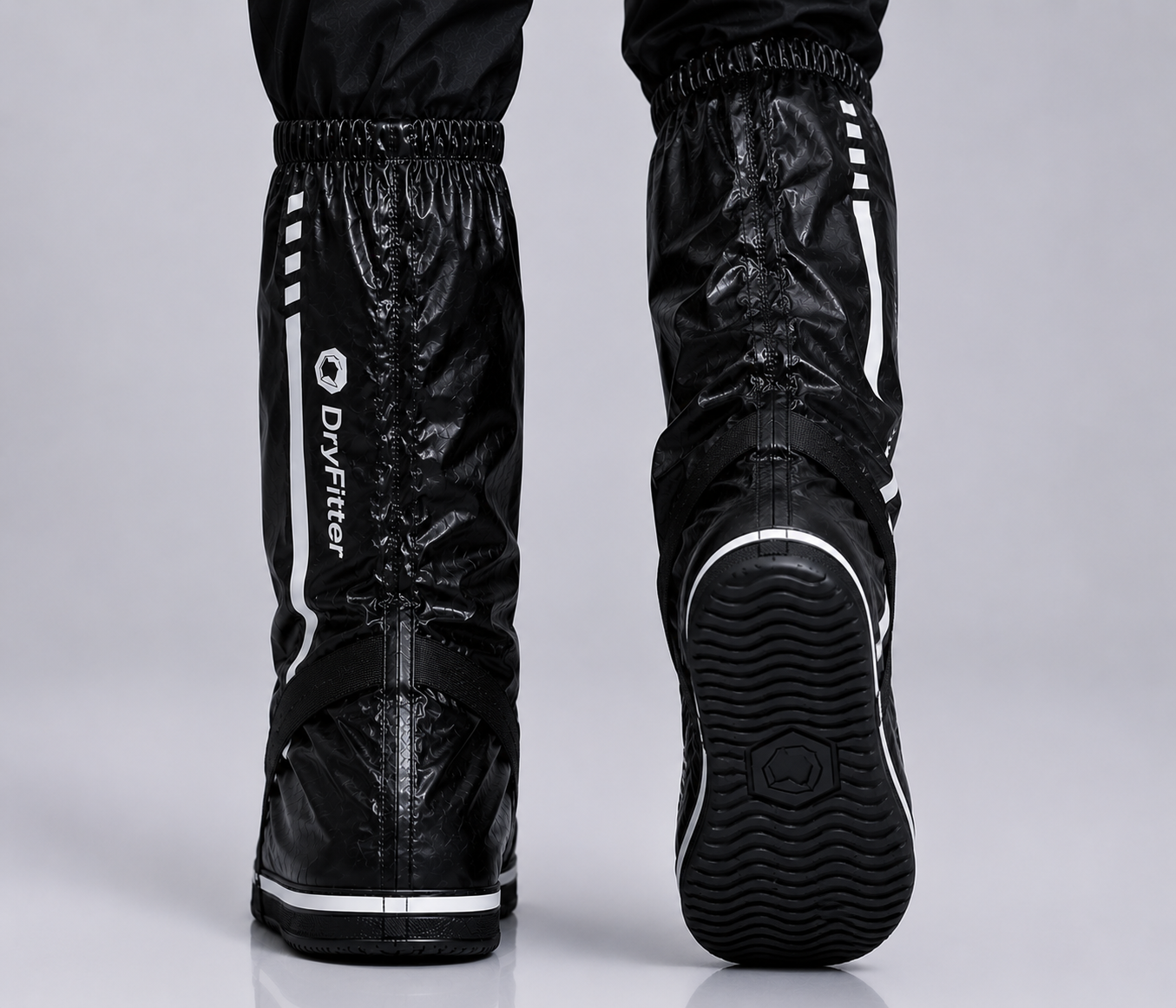 DryFitter Waterproof Rain Shoe Covers – Reusable Anti-Slip Boots for Motorcycling, Cycling & Outdoor Travel