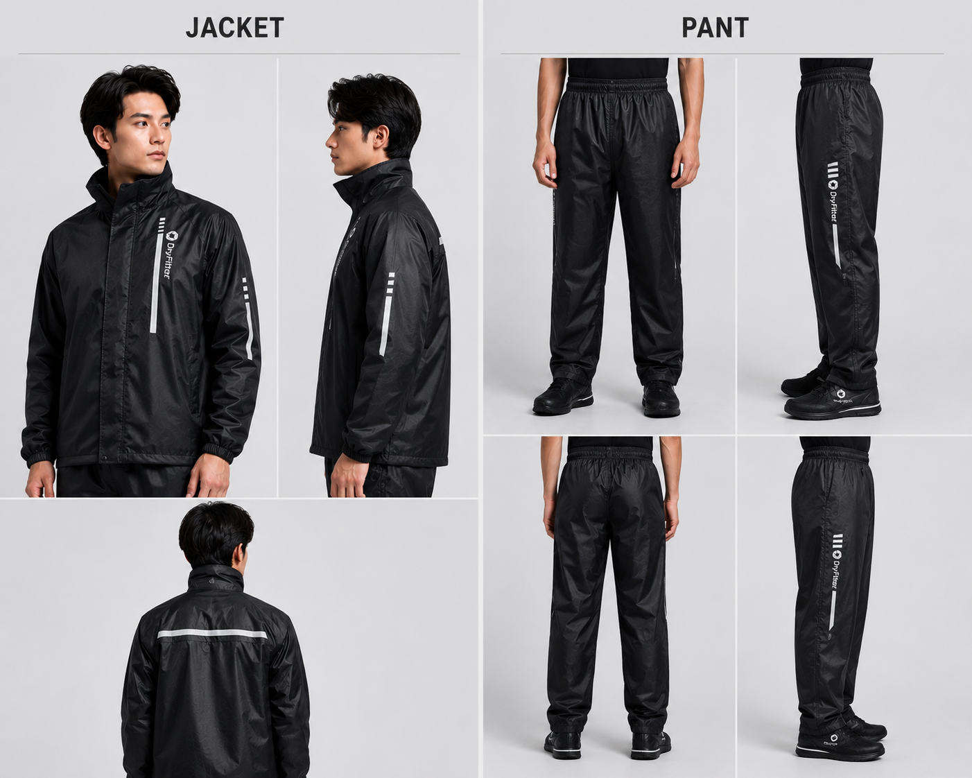 2-Piece Rain Suit Combo - Waterproof Hooded Jacket + Rain Pants | Dry Fitter