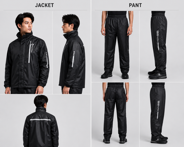 2-Piece Rain Suit Combo - Waterproof Hooded Jacket + Rain Pants | Dry Fitter